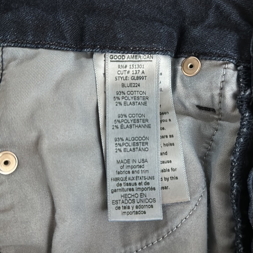 Good American Good Legs Sculpting Super Stretch Jean size 26/ 2 - Picture 10 of 11